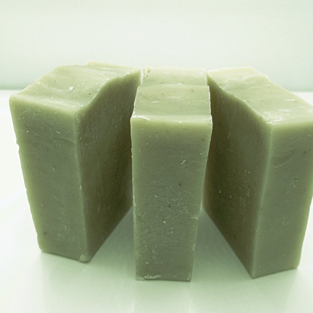 3 Piece Set -Botanicopia - Coconut Shea Butter Handmade Soap - Basil Sage Mint